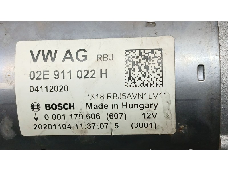 Recambio de motor arranque para cupra formentor (km7, kmp) 2.0 tsi 4drive referencia OEM IAM 02E911022HX 02M911022FX 