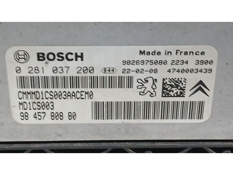 Recambio de centralita motor uce para citroën berlingo furgoneta/monovolumen (k9) 1.5 bluehdi 100 referencia OEM IAM   