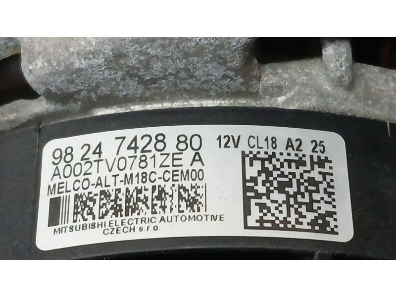 Recambio de alternador para citroën berlingo furgoneta/monovolumen (k9) 1.5 bluehdi 100 referencia OEM IAM 9824742880 MITSUBISHI