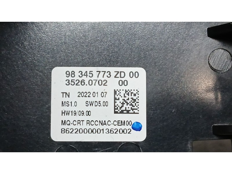 Recambio de sistema navegacion gps para citroën berlingo furgoneta/monovolumen (k9) 1.5 bluehdi 100 referencia OEM IAM 98345773Z
