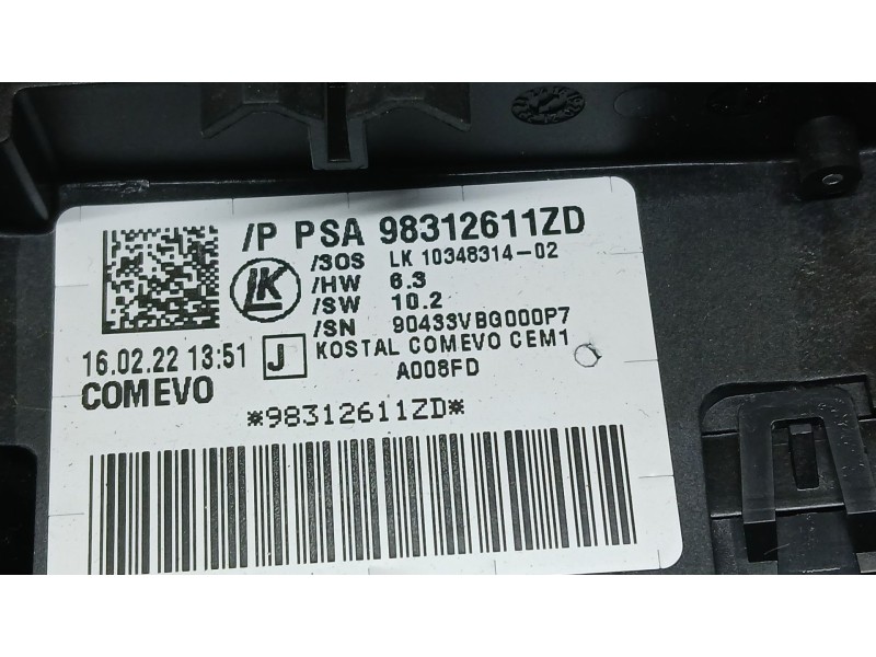 Recambio de mando luces y limpia para citroën berlingo furgoneta/monovolumen (k9) 1.5 bluehdi 100 referencia OEM IAM 98312611ZD 