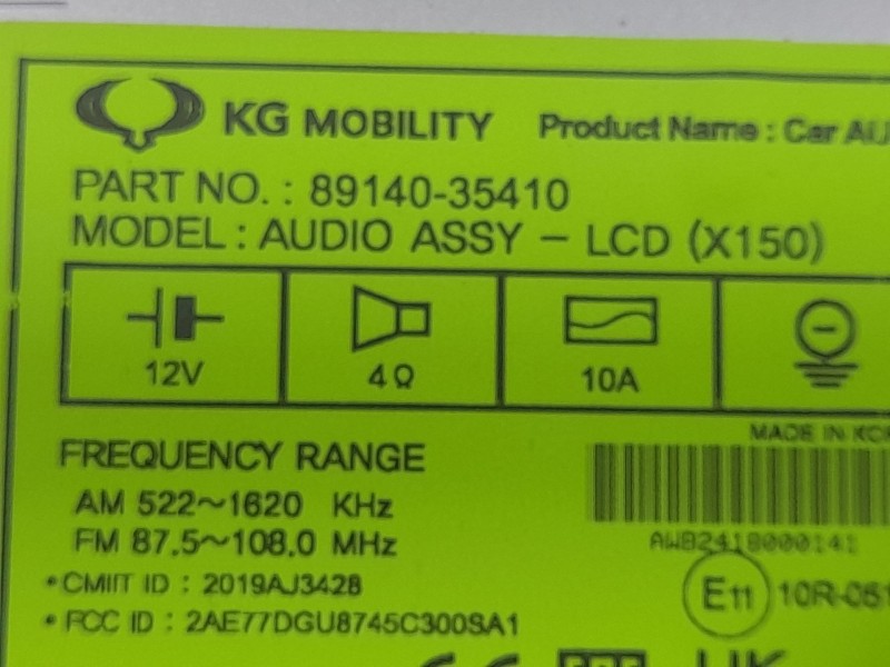 Recambio de sistema navegacion gps para ssangyong tivoli 1.5 referencia OEM IAM 9814035410  