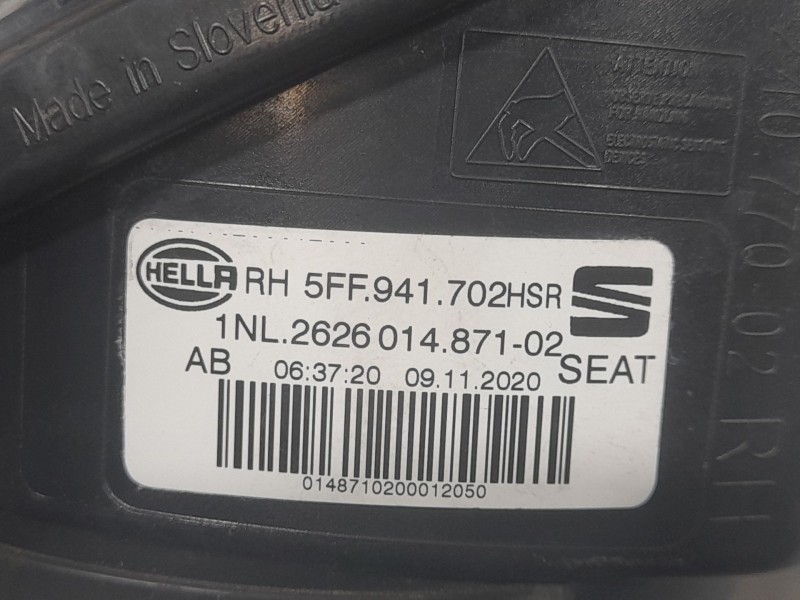 Recambio de faro antiniebla derecho para cupra formentor (km7, kmp) 2.0 tsi 4drive referencia OEM IAM 5FF941702 1NL262601487102 