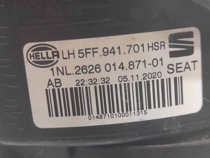 Recambio de faro antiniebla izquierdo para cupra formentor (km7, kmp) 2.0 tsi 4drive referencia OEM IAM 5FF941701 1NL26260148710