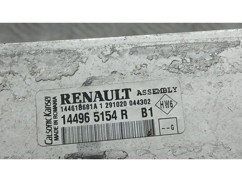 Recambio de intercooler para dacia duster ii prestige referencia OEM IAM 144965154R  