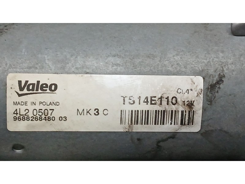 Recambio de motor arranque para citroën c-elysee (dd_) 1.6 hdi 92 referencia OEM IAM 9688268480 VALEO TS14E110