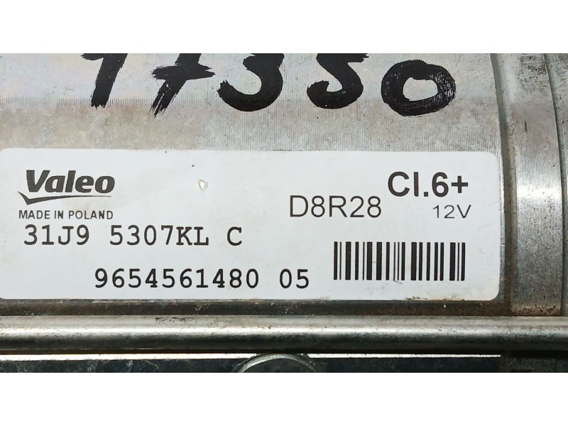 Recambio de motor arranque para peugeot 508 sw ii (fc_, fj_, f4_) 2.0 bluehdi 160 referencia OEM IAM 9654561480 VALEO D8R28