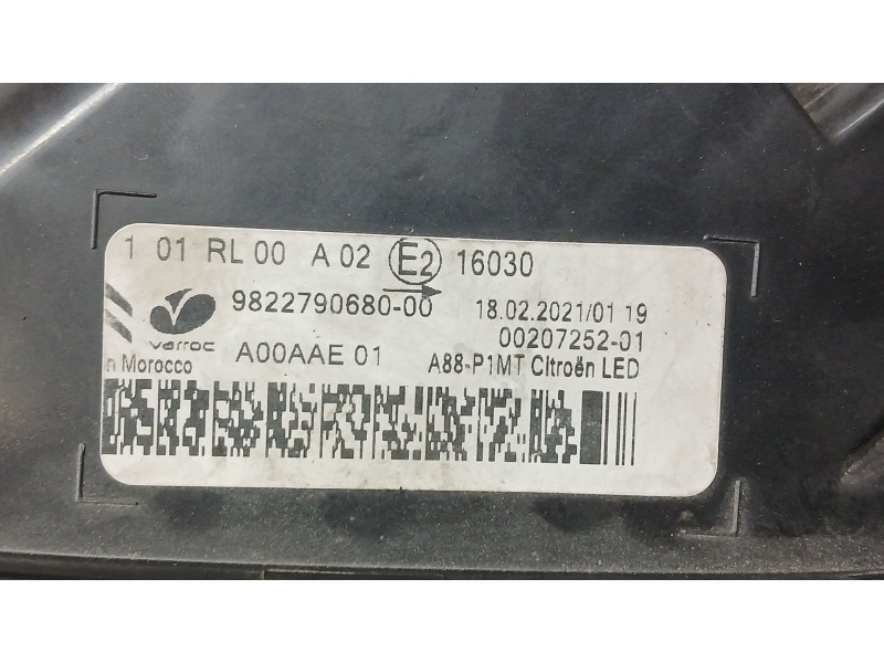 Recambio de piloto delantero izquierdo para citroën c3 aircross i (2r_, 2c_) 1.2 puretech 110 (2rhnzb, 2rhnzw, 2rhnpx, 2rhnpj) r