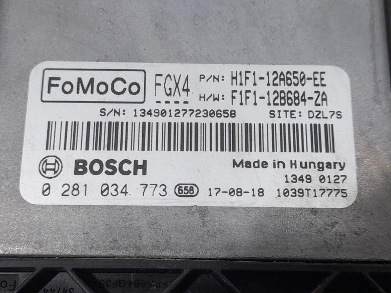 Recambio de centralita motor uce para ford focus iii 1.5 tdci referencia OEM IAM H1F112A650EE 0281034773 BOSCH