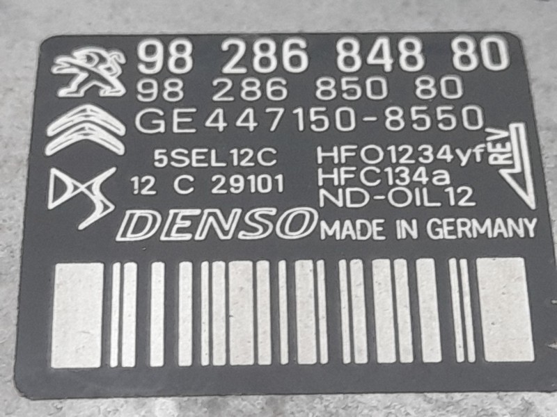 Recambio de compresor aire acondicionado para peugeot 208 ii (ub_, up_, uw_, uj_) 1.2 puretech 100 referencia OEM IAM 9828684880