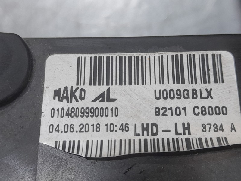 Recambio de faro izquierdo para hyundai i20 ii (gb, ib) 1.2 referencia OEM IAM 92101C8000 U009GBLX MAKO