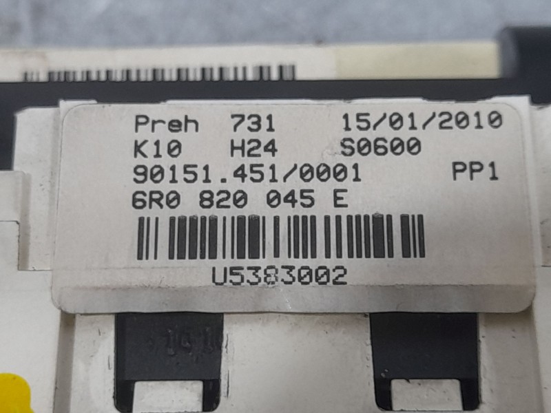 Recambio de mando climatizador para volkswagen polo v (6r1, 6c1) 1.6 tdi referencia OEM IAM 6R0820045E  