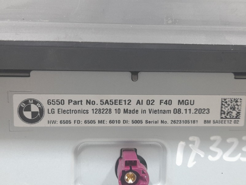 Recambio de sistema navegacion gps para bmw serie 1 lim. (f40) 118d referencia OEM IAM 65505A5EE12 12822810 LG
