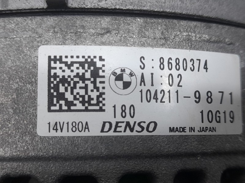 Recambio de alternador para bmw serie 1 lim. (f40) 118d referencia OEM IAM 1042119871 8680374 DENSO
