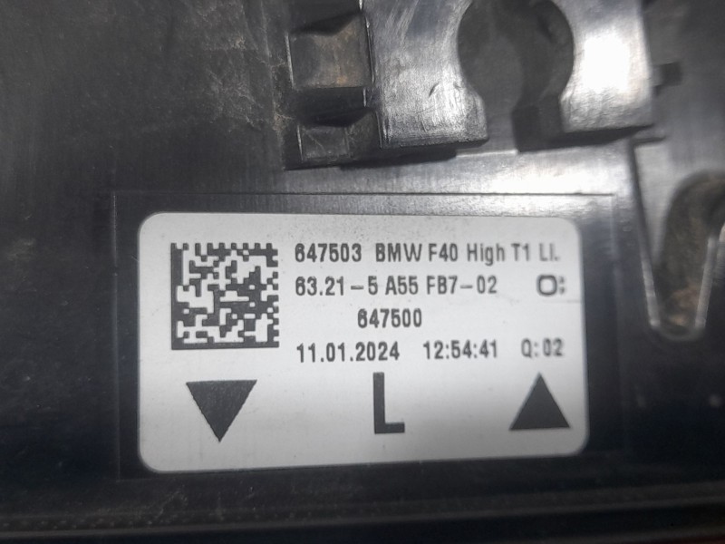 Recambio de piloto trasero izquierdo exterior para bmw serie 1 lim. (f40) 118d referencia OEM IAM 63215A55FB702 647503 