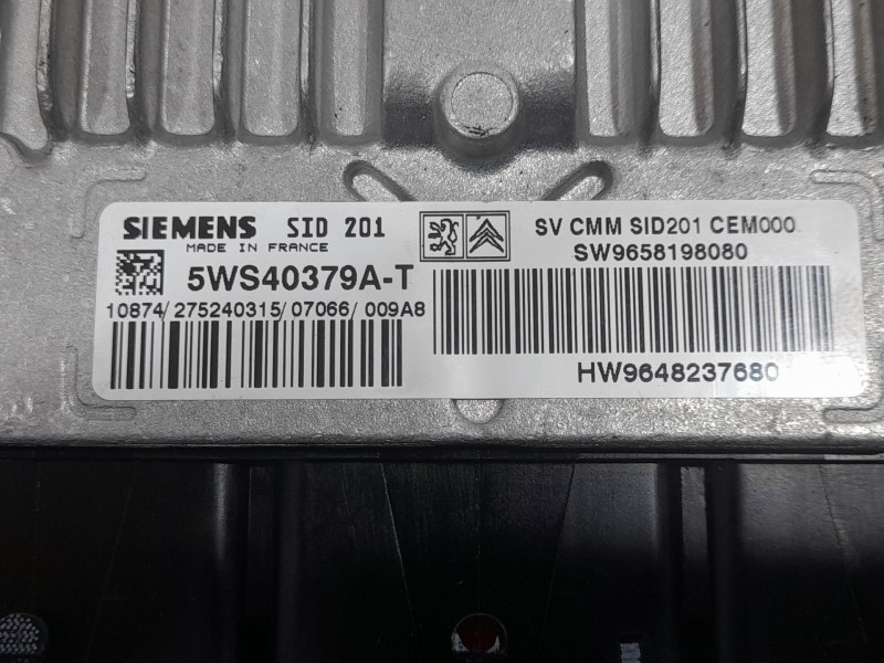 Recambio de centralita motor uce para citroën c6 (td_) 2.7 hdi referencia OEM IAM 9648237680 5WS40379AT SIEMENS
