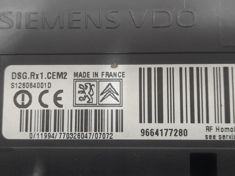 Recambio de modulo electronico para citroën c6 (td_) 2.7 hdi referencia OEM IAM 9664177280 S126064001D SIEMENS
