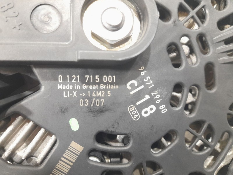 Recambio de alternador para citroën c6 (td_) 2.7 hdi referencia OEM IAM 9657129680  