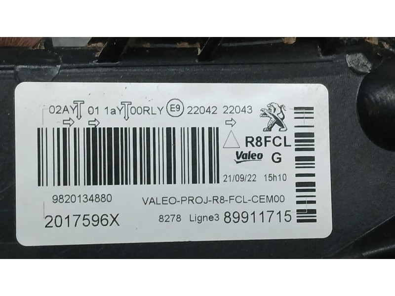 Recambio de piloto delantero izquierdo para peugeot 508 gt line referencia OEM IAM   