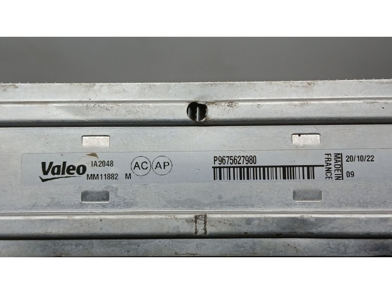 Recambio de intercooler para peugeot 508 gt line referencia OEM IAM 9675627980 VALEO MM11882