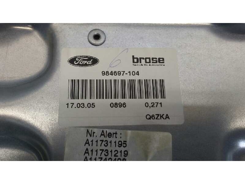 Recambio de elevalunas delantero derecho para ford focus berlina (cap) 1.6 tdci cat referencia OEM IAM 984697104 2 PINS ELECTRIC