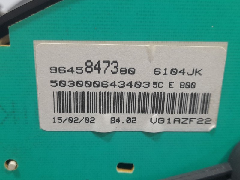 Recambio de cuadro instrumentos para peugeot 206 cc (2d) 1.6 16v (2dnfuf, 2dnfur) referencia OEM IAM 9645847380  