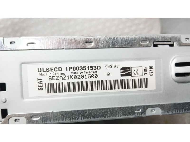 Recambio de sistema audio / radio cd para seat leon (1p1) 1.9 tdi referencia OEM IAM 1P0035153D ROZADO 