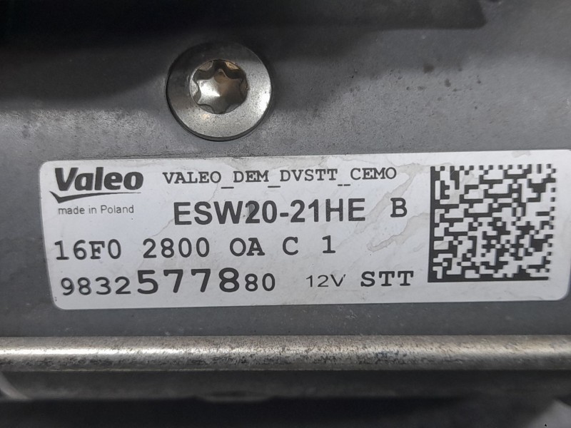 Recambio de motor arranque para opel crossland x / crossland (p17, p2qo) 1.5 turbo d (75) referencia OEM IAM 9832577880 VALEO ES