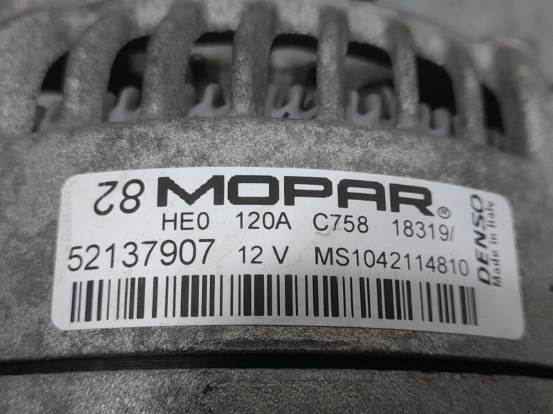 Recambio de alternador para fiat 500 (312_) 1.2 (312axa1a) referencia OEM IAM 52137907 MS1042114810 MOPAR
