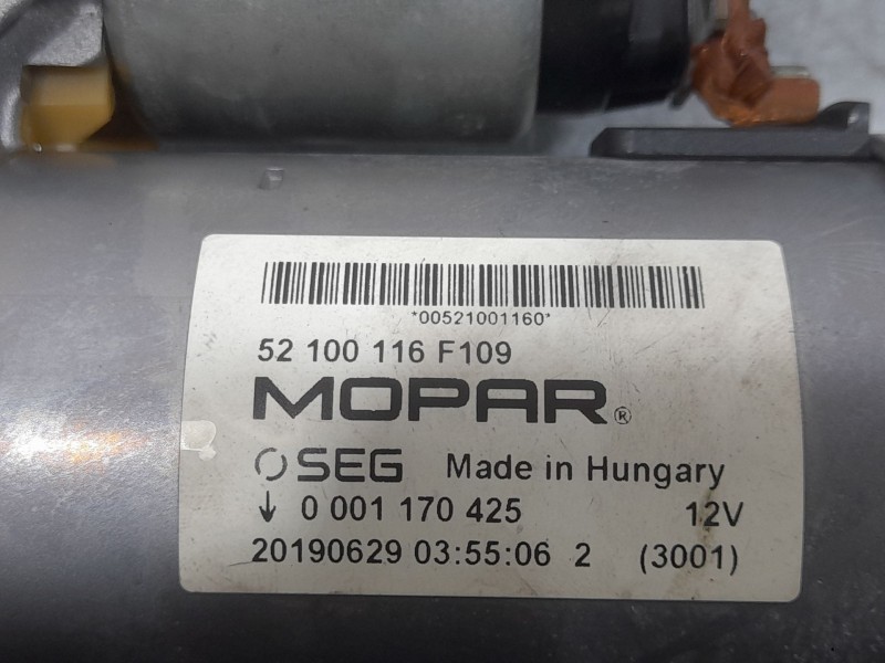 Recambio de motor arranque para fiat 500 (312_) 1.2 (312axa1a) referencia OEM IAM 52100116 0001170425 MOPAR