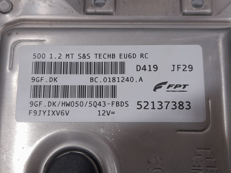 Recambio de centralita motor uce para fiat 500 (312_) 1.2 (312axa1a) referencia OEM IAM 52137383  