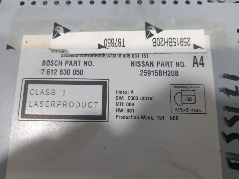 Recambio de sistema navegacion gps para nissan juke (f15) 1.6 referencia OEM IAM 25915BH20B 5856055 BOSCH