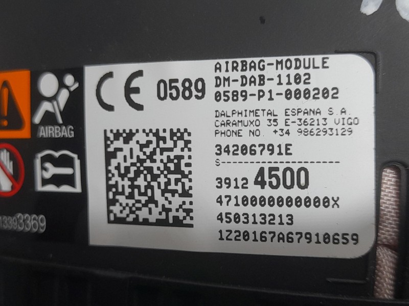 Recambio de kit airbag para opel crossland x / crossland (p17, p2qo) 1.5 turbo d (75) referencia OEM IAM YQ008155YX C/SALPICADER