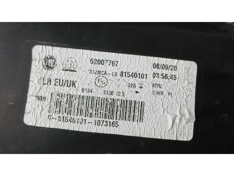 Recambio de faro izquierdo para fiat 500 (312_) 1.0 mild hybrid (312.ayd1b) referencia OEM IAM 52007767  81540101