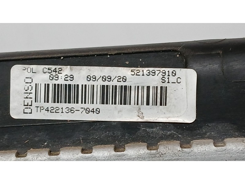 Recambio de radiador agua para fiat 500 (312_) 1.0 mild hybrid (312.ayd1b) referencia OEM IAM 521397910 DENSO 4221367040