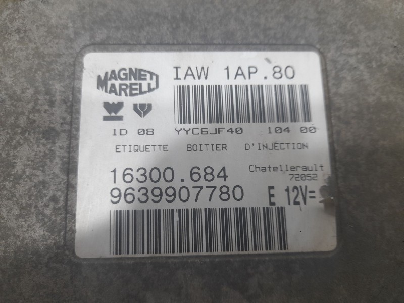 Recambio de centralita motor uce para peugeot 206 hatchback (2a/c) 1.1 i referencia OEM IAM 9639907780 16300684 MAGNETI MARELLI