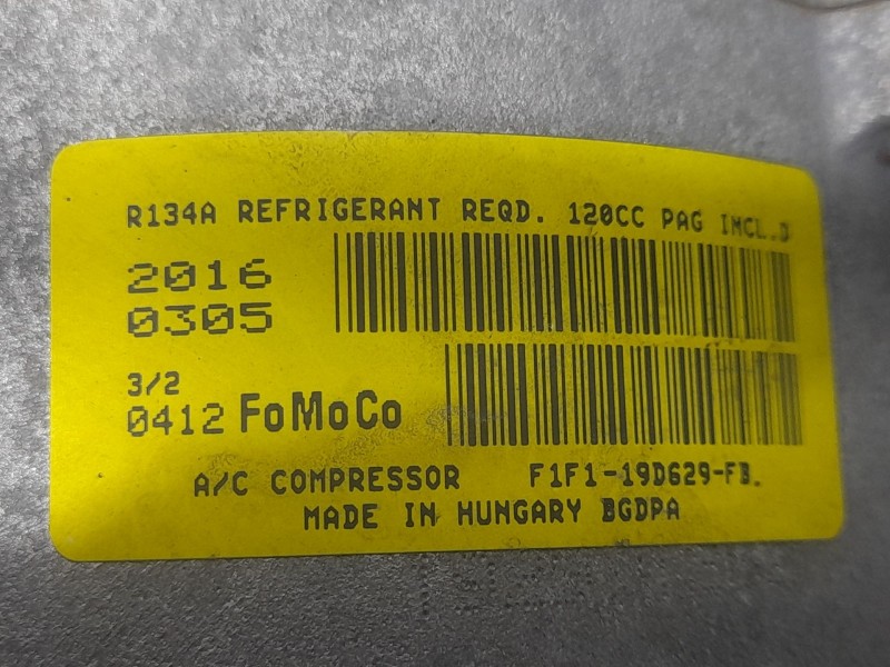Recambio de compresor aire acondicionado para ford focus iii 1.0 ecoboost referencia OEM IAM F1F119D629FB 0412 FOMOCO