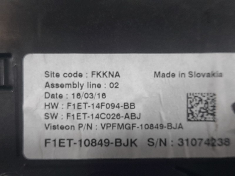 Recambio de cuadro instrumentos para ford focus iii 1.0 ecoboost referencia OEM IAM F1ET10849BJK  