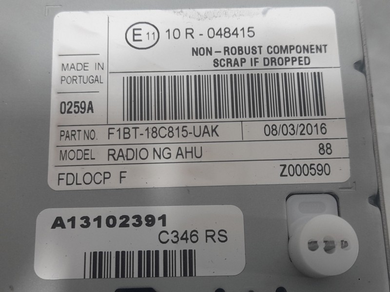 Recambio de sistema audio / radio cd para ford focus iii 1.0 ecoboost referencia OEM IAM F1BT18C815UAK  