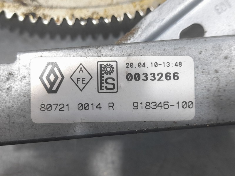 Recambio de elevalunas delantero izquierdo para renault fluence (l3_) 1.5 dci (l30b) referencia OEM IAM 807210014R  