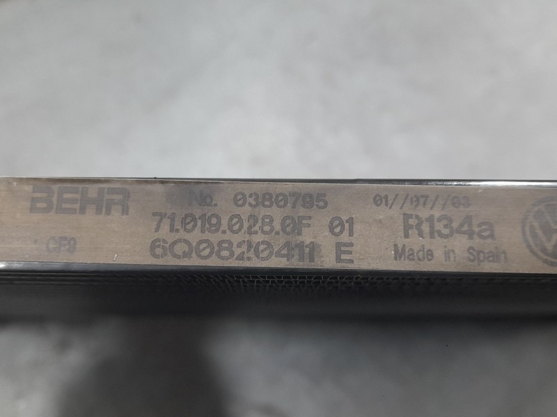 Recambio de condensador / radiador aire acondicionado para seat ibiza iii (6l1) 1.9 tdi referencia OEM IAM 6Q0820411E 0380795 BE