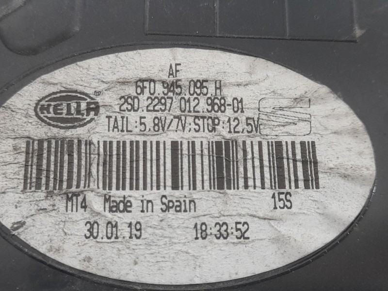 Recambio de piloto trasero izquierdo para seat ibiza v (kj1, kjg) 1.0 mpi referencia OEM IAM 6F0945095H 2SD2297012 HELLA