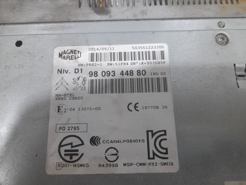 Recambio de sistema audio / radio para citroën c4 grand picasso ii (da_, de_) 1.6 hdi / bluehdi 115 referencia OEM IAM 980934488