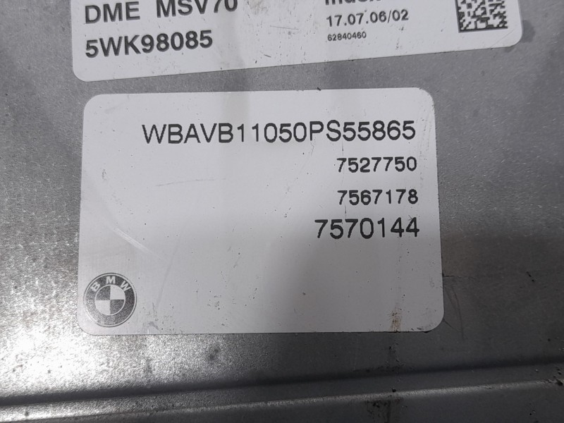 Recambio de centralita motor uce para bmw 3 (e90) 325 i referencia OEM IAM 7567178 5WK98085 SIEMENS
