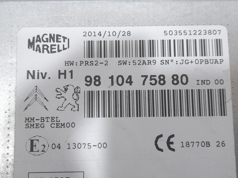 Recambio de sistema audio / radio para peugeot 308 active referencia OEM IAM 9810475880  