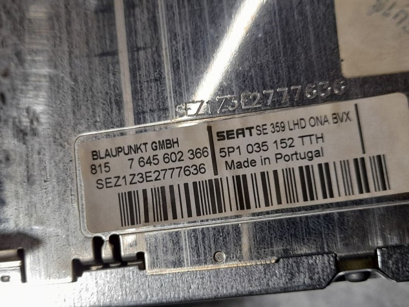 Recambio de sistema audio / radio cd para seat altea (5p1) reference referencia OEM IAM 5P1035152TTH  