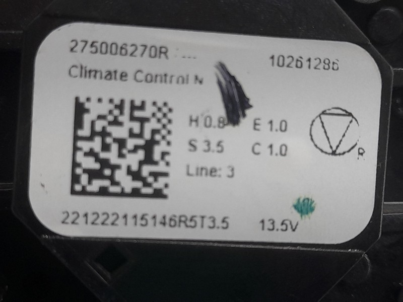 Recambio de mando calefaccion / aire acondicionado para dacia sandero stepway essential referencia OEM IAM 275006270R  