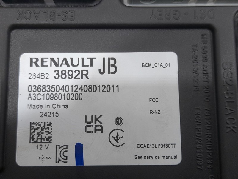 Recambio de modulo electronico para dacia sandero iii 1.0 tce 100 eco-g referencia OEM IAM 284B23892R  