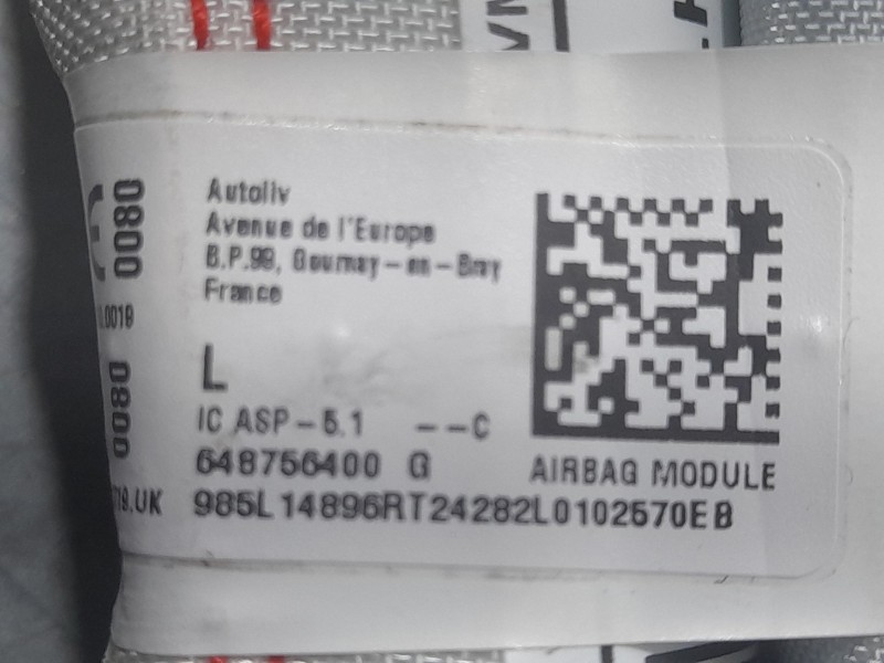 Recambio de airbag cortina delantero izquierdo para dacia sandero iii 1.0 tce 100 eco-g referencia OEM IAM 985L14896R  
