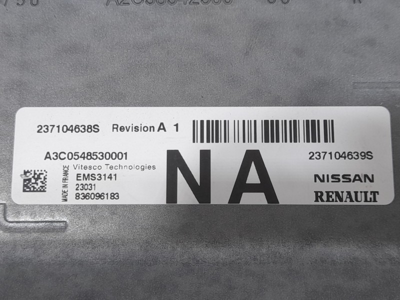 Recambio de centralita motor uce para dacia sandero stepway essential referencia OEM IAM 237104639S  